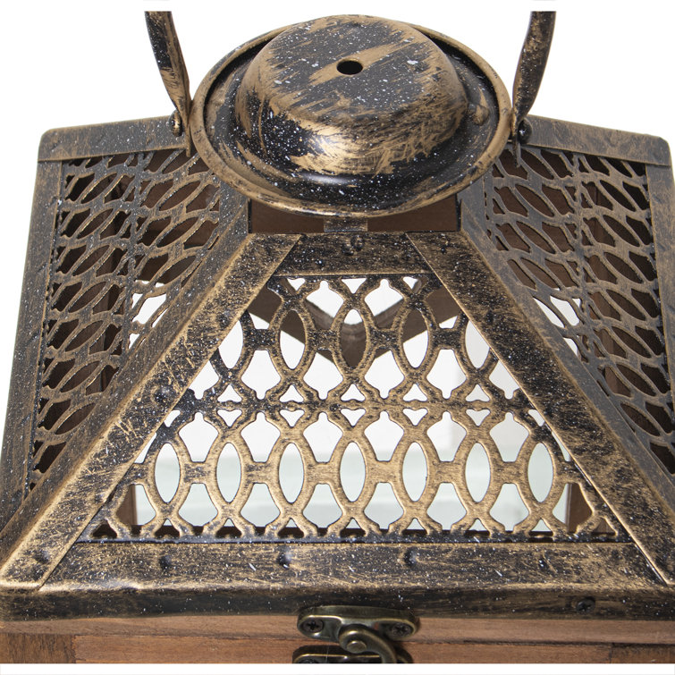 Ivy Bronx Set 6 Wood/Metal Lanterns (3 Sets Of 2 Units.) Wayfair.co.uk